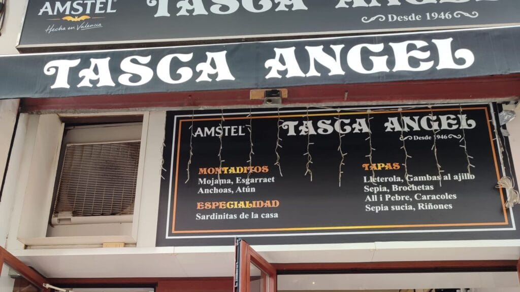 Bares más antiguos de Valencia, tasca angel